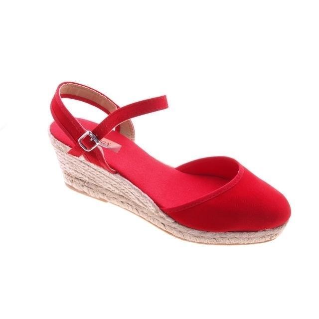 MODELO 2007 ALPARGATAS BLANCO-ROJO Y NEGRO ALPARGATAS VALENCIANAS ECHAS A MANO ECHAS EN ESPAÑA TALLAS 35-41 PISO DE YUTE DE CUÑA MUY COMODAS Y MODERNAS IDEALES PARA PRIMAVERA VERANO