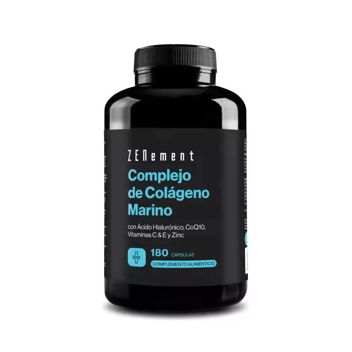 Complejo de Colágeno Marino con Ácido Hialurónico, CoQ10, Vitaminas C & E y Zinc - 180 Cápsulas - 1