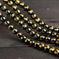 Piedras De Obsidiana Naturales Para Joyería 6/8/10/12mm Esferas Ligeras Para DIY Pulseras Y Collares Material De Piedra - details 0