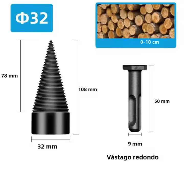 Broca De Madera 32/38/42/45/50mm Broca De Giro Para Trabajar Madera Broca De Fijación De Madera Broca Redonda Y Cuadrada Para Madera - 1