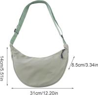 Bolso bandolera ligero de nailon con correas de hombro ajustables para mujer: perfecto para viajes, trabajo, escuela y uso diario - details 0