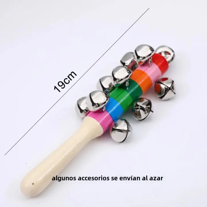 Juguete Musical Educativo De Madera Arcoíris Para Adultos Y Niños Juego De Fiestas KTV Bola De Campana Portátil Regalo - 1
