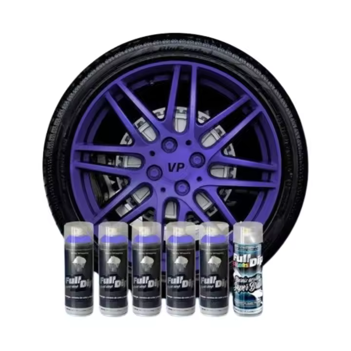 AutoFullCar - PACK 5 SPRAYS FULL DIP VIOLETA METALIZADO BRILLO - 400ml Unidad - 1