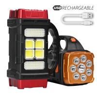 Linterna LED De Alta Potencia Para Camping Y Exteriores Recargable USB Con 4 Modos De Iluminación Luz Solar Impermeable Para Actividades Al Aire Libre - details 0
