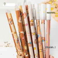 Mr Paper 12pcs Bolígrafos Gel 0.5mm Con Punta Completa Y Borrable De Capybara Animal Lindo Azul Para Regalo De Vuelta a La Escuela - details 3