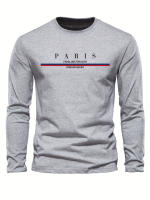 Sudadera De Cuello Redondo Para Hombre Con Estampado De París Ajuste Suelto Casual Para Otoño E Invierno Sudadera Cálida Con Capucha - details 11