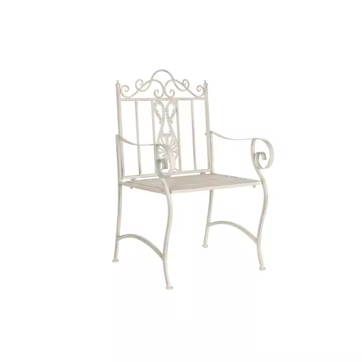 Silla de Jardín DKD Home Decor Blanco Metal 63,5 x 52 x 98 cm - 1