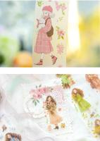 Cinta Adhesiva PET Mr. Paper 200CM X 8mm Estilo Literario Y Divertido Para Manualidades Y Diarios Con Personajes De Novela Para Niñas - details 1