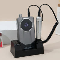 Máquina De Uñas Eléctrica Recargable 45000RPM Con Base Set De Pulidora De Uñas Y Eliminador De Polvo De Gel Bajo Ruido Para Manicura - details 12