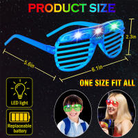 Gafas LED De Brillo En La Oscuridad En Multiple Neón Para Fiesta Cierta Fiesta De Navidad Mardi Gras Cumpleaños Luces De Lámpara De Sombra - details 1