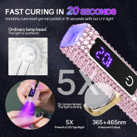 Lámpara LED UV Portátil Para Uñas Mini Para Gel Nails Con Pantalla Táctil Manicura DIY En Salones De Belleza Y Hogar - details 5