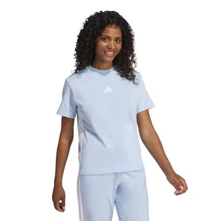 Camiseta Adidas W 3S Manga Corta Celeste Je1227 - 1