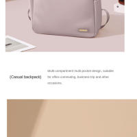 Mochila Elegante GOLF Para Mujer En Nylon Aesthetic Impermeable Antigolpe Con Compartment Para Portátil 15.6 Pulgadas Anti-Robo Para Viajes Y Uso Diario - details 35