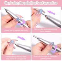 Máquina De Uñas Eléctrica Profesional 45000RPM Para Esmalte De Gel Y Manicura Portátil Recargable Herramienta De Archivo De Uñas - details 7