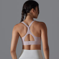 Sujetador deportivo con espalda descubierta para mujer, ropa interior de entrenamiento con hebilla ajustable para correr, Fitness, gimnasio, Bralette acolchado, ropa deportiva - details 24