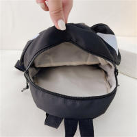 Mochila Personalizada Kawaii Con Orejas De Conejo Y Colgante De Oso Peluche Para Niñas Escolar Con Cierre De Cremallera Material Nylon Y Poliéster - details 8