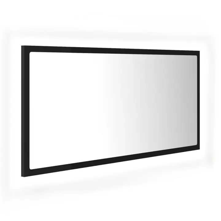 Espejo de baño LED acrílico Negro Tipsy 90x8,5x37 cm - 1