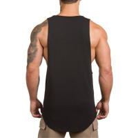 Camiseta De Algodón Transpirable Para Hombres Verano Sin Mangas Deporte Fitness Gimnasio Running Tops De Hombros Vazios - details 2