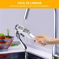 Nueva Presa De Ajo En Acero Inoxidable 2 En 1 Picadora Y Molinillo Doble Función Herramienta De Squeezer Manual Para Cocina Gadgets - details 5