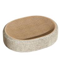 Cama De Rascado Para Gatos En Forma Oval Multifuncional Con Almohadilla De Descanso Para Interiores Material De Sisal - details 4