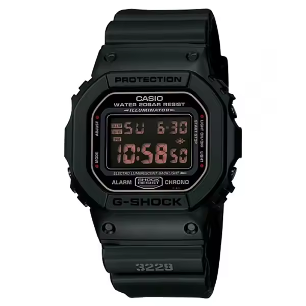 CASIO G-Shock DW-560OMS-1 Reloj digital para hombre de estilo retro Red Eye - 1