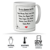 DEREGALOOS Taza *GRACIAS SEÑO POR ENSEÑARNOS CON EL CORAZÓN* Personalizada con Nombres y Curso - details 3