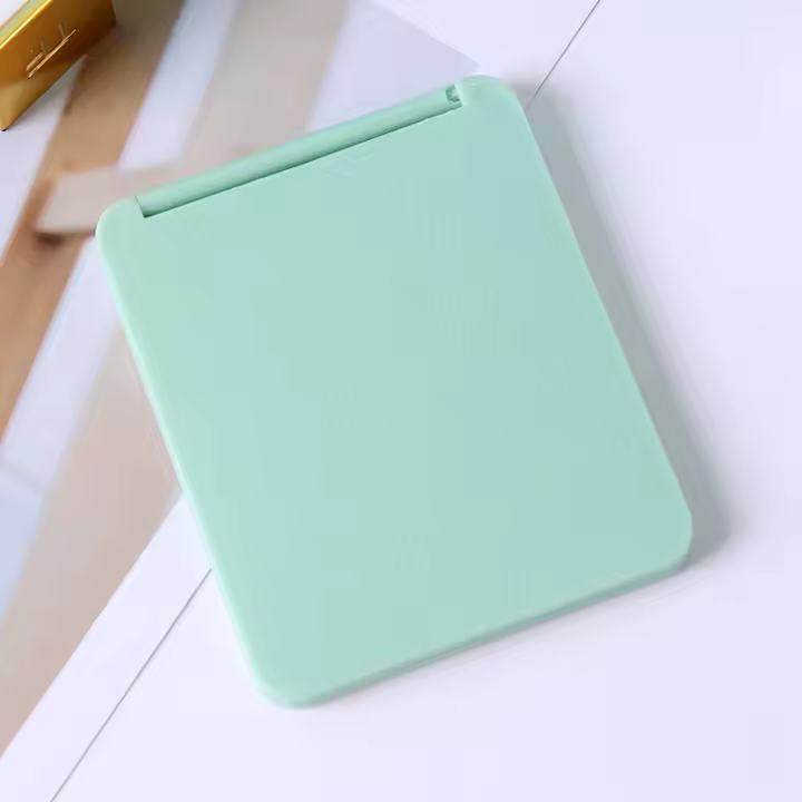 Espejo Portátil De Plástico Plegable Para Maquillaje Pequeño Y Compacto Herramientas De Cosméticos Para Viajes - 1