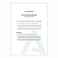 Liderpapel Libro de Hojas de Reclamaciones Junta de Andalucía A4 25 Juegos Autocopiantes - details 0