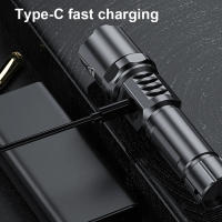 Linterna Táctica LED Portátil De Alta Potencia 30W Con Recarga Tipo-C Y Batería 18650 Zoom Telescópico Impermeable Para Expediciones Y Deportes Nocturnos - details 7