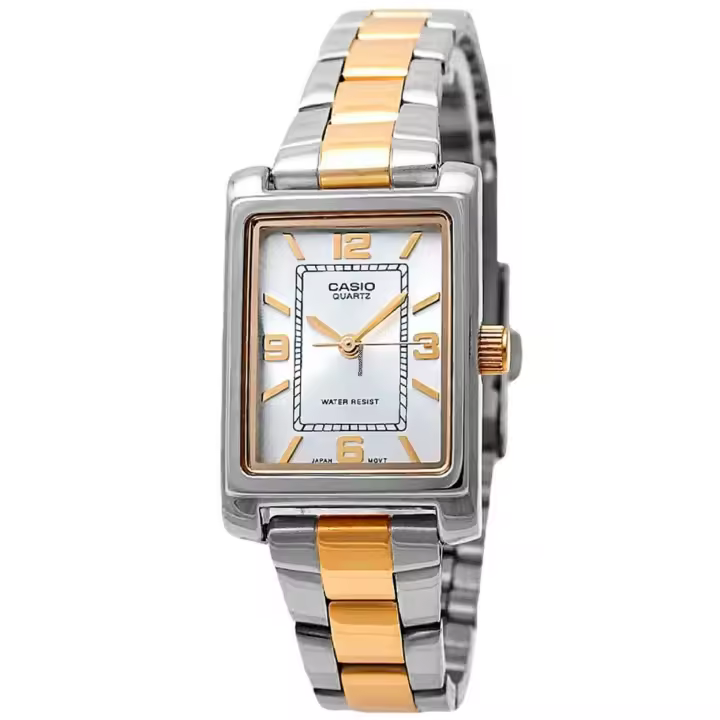 Casio  Ltp-1234psg-7aeg Reloj De Pulsera Analógico Para Mujer Color Dorado - 1