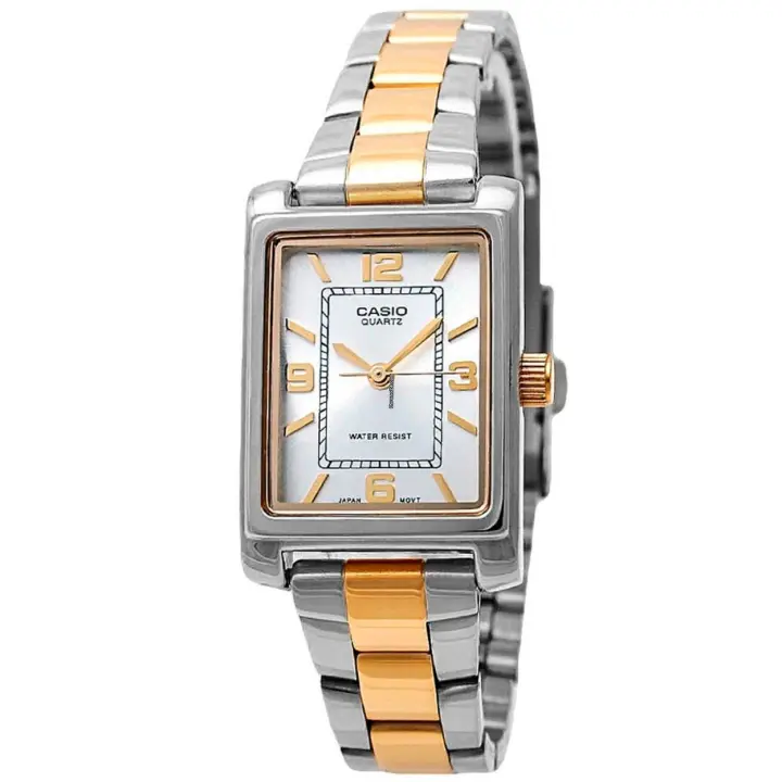 Casio  Ltp-1234psg-7aeg Reloj De Pulsera Analógico Para Mujer Color Dorado - 1
