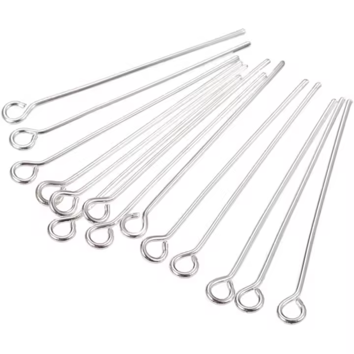 200Pcs Broche De Ojo De Latón 30x0.7mm Agujero: 2mm Libre De Cadmio Y Plomo Material Metálico Para Encuentros De Joyería - 1