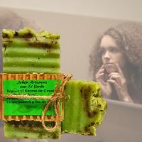 2 Jabones Artesanos Naturales con Té Verde y Árbol de Té. PumarShop Cinnia Natura. Regenerador. Indicado para Piel Grasa. Acné. Bactericida. Hechos a Mano. Apto Veganos - details 3