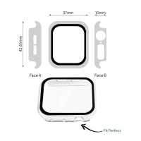 Ociodual Funda Protectora de PE con Cristal Templado Compatible con Relojes Inteligentes Aple Watch 4/5/6/SE (40mm) Transparente - details 3