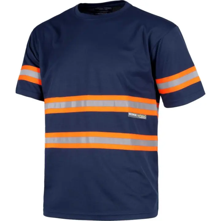 Camiseta de Trabajo con Cintas Reflectantes y Cosidos Fuertes - 1