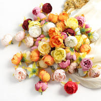 10/20Pcs Flores Artificiales De Peonía Para Decoración De Hogar Bodas Accesorios De Corona De Novia Fiestas DIY Material Seda - details 5