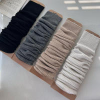 Harajuku Fashion Leggings Tejidas Al Estilo Japonés Calcetines Retro Coreanos Para Estudiantes Socks Blancas Calor Otoño Invierno Poliéster Acrílico Lana - details 2