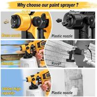eléctrica inalámbrica, pulverizador de pintura portátil para el hogar, aerógrafo de revestimiento de acero para muebles de coche, de 18V batería Makita, 1000ML - details 1