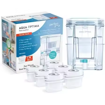 Depósito de Agua Filtrada Aqua Optima WD1001/ 8.2L/ Incluye 6 Filtros - 1