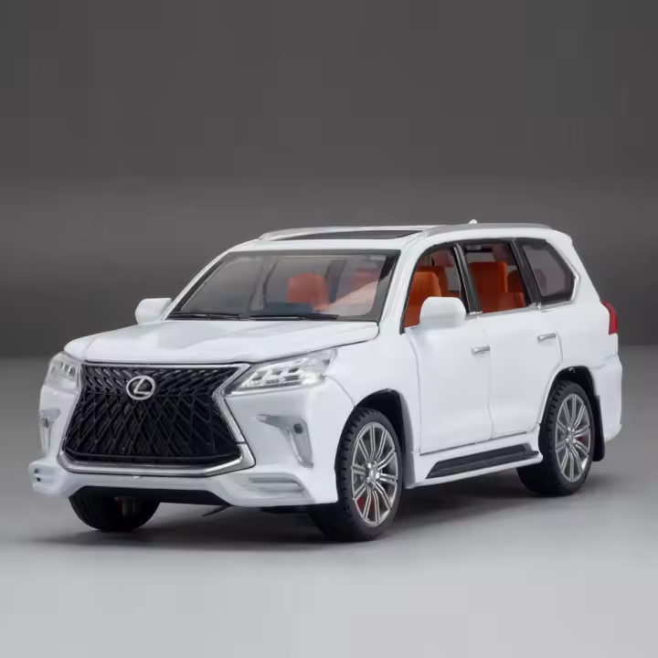Coche De Juguete a Escala 1:32 LX570 SUV De Aleación Con Sonido Y Luz Vehículos Miniatura Para Decoración Regalos Para Niños Pull Back - 1