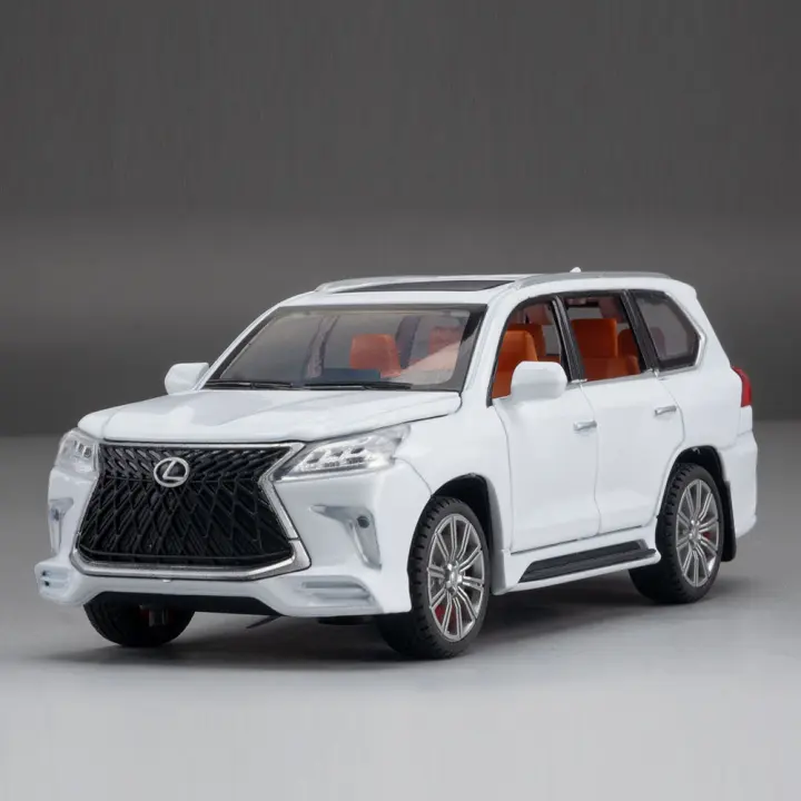 Coche De Juguete a Escala 1:32 LX570 SUV De Aleación Con Sonido Y Luz Vehículos Miniatura Para Decoración Regalos Para Niños Pull Back - 1