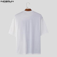 Camiseta De Hombre Estilo Casual INCERUN Con Diseño De Mochila Y Hebilla Manga Corta Patchwork S-5XL Para Verano - details 8