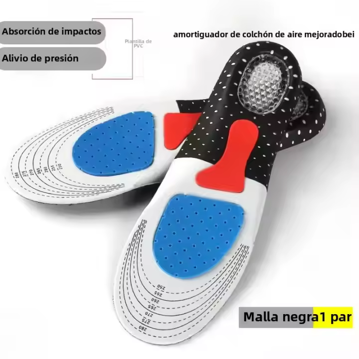 Almohadillas De Running De Silicona Deporte Soporte De Arco Ortótico Transpirables Para Hombres Y Mujeres Antideslizantes Absorbentes De Choque Ligeros Confort - 1