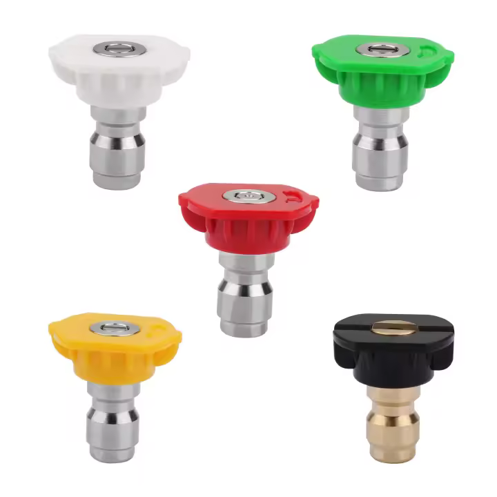 Paquete de 5 puntas de boquilla de pulverización para lavadora a presión DUS-025, conexión rápida multietapa, puntas de boquilla para lavadora a presión de 1/4 - 2,5 GPM - 1