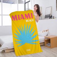 Toalla De Playa Microfibra Absorbente Suave Para Montañismo Yoga Natación Correr Toalla De Algodón Tejida Combinada Toalla De Baño Miami Beach Ibiza Capri Bondi Mykonos - details 2