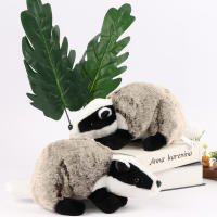 Muñeco De Peluche De Zorro Simulado En Gris Y Blanco 33cm Juguete Para Niños Regalo De Cumpleaños Relleno De Algodón PP Adecuado Para Todas Las Edades - details 0