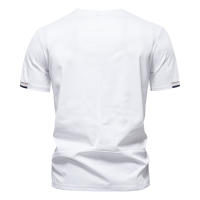 Camiseta Deportiva AIOPEAON Para Hombres De Color Sólido Cuello Redondo Casual De Alta Calidad Tops Ligeros Transpirables Para Verano - details 6