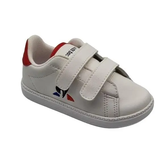 Zapatillas De Vestir Deportivas Para Niños, Marca Le Coq, En Color Blanco. - 1