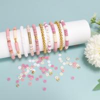 Kit De Hacer Pulseras De Arcilla Boho Estilo Para DIY Joyería Con Cuentas Doradas Y Rosadas Para Amistad 1 Caja - details 2