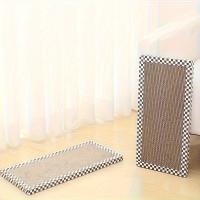 Tablero De Afilado Para Gatos a Cuadros Negro Y Blanco Juguete Resistente Al Desgaste Para Masticar Uñas Cama Para Gatos - details 5